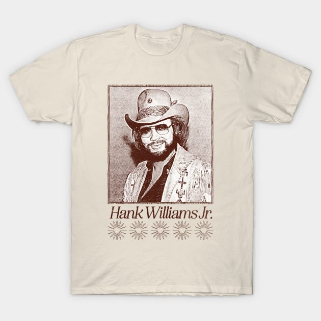 Hank Williams Jr -------- Vintage Style T-Shirt by unknown_pleasures